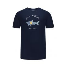 Paul & Shark T-Shirt mit Logo-Print in gemalter Optik
