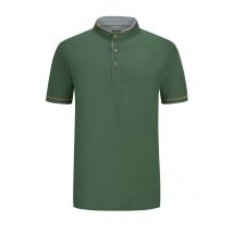Arido Trachten-Poloshirt mit Doppelstehkragen und Hornknöpfen