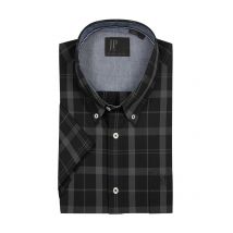 JP1880 Kariertes Kurzarmhemd mit Ausputz, Modern Fit