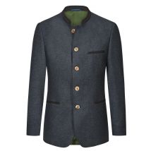 Lodenfrey Janker aus einem Woll-Mix mit Fischgrät-Webmuster