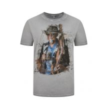 Almtracht Softes T-Shirt mit Jäger-Motiv aus Bio-Baumwolle