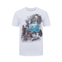 Almtracht T-Shirt mit Traktor-Motiv aus Bio-Baumwolle