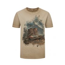 Almtracht Softes T-Shirt mit Wanderschuh-Motiv aus Bio-Baumwolle