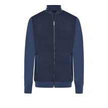 Maerz Strickjacke mit Zip und kontrastfarbenen Ärmeln