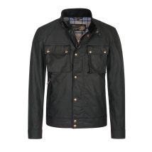 Belstaff Jacke Racemaster aus gewachster Baumwolle mit Tartanfutter