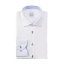 Stenströms Unifarbenes Twofold-Hemd mit Ausputz, extralanger Arm