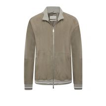 Gimo's Lederblouson aus weichem Ziegenveloursleder mit Rippbündchen