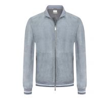 Gimo's Lederblouson aus weichem Ziegenveloursleder mit Rippbündchen