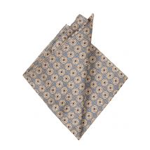 J. Ploenes Gemustertes Einstecktuch aus Seide und Baumwolle