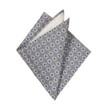 J. Ploenes Gemustertes Einstecktuch aus Seide und Baumwolle