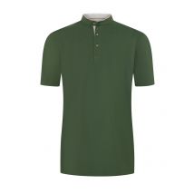 Arido Softes T-Shirt mit Stehkragen und kurzer Knopfleiste