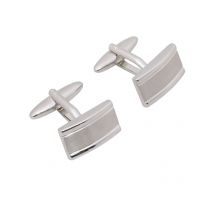 Lindenmann Manschettenknöpfe mit gebürsteter Metalleinfassung