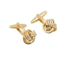Lindenmann Vergoldete Manschettenknöpfe in Knoten-Design