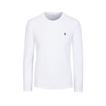 Polo Ralph Lauren Unifarbenes Longsleeve mit kleiner Poloreiter-Stickerei in XL