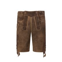 Meindl Aschheim Lederhose aus Ziegenleder, tonaler Stick in 48