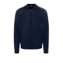 Maerz Strickjacke mit Collegekragen aus Schurwolle