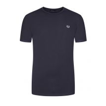 Fred Perry Unifarbenes T-Shirt mit Logo-Stickerei