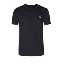 Fred Perry Unifarbenes T-Shirt mit Logo-Stickerei in M