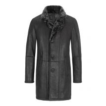 Werner Christ Lammfellmantel Bernd mit kurzem Revers und Riegel in 48