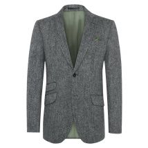 Wellington of Bilmore Sakko London aus Harris Tweed mit Ellenbogenpatches in 56