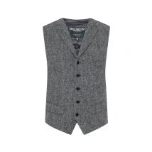 Wellington of Bilmore Einreihige Anzugweste Wales aus Harris Tweed mit Reverskragen in 106