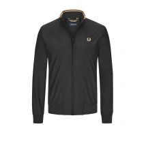 Fred Perry Bomberjacke mit Zip und Lorbeerkranz-Stickerei in M