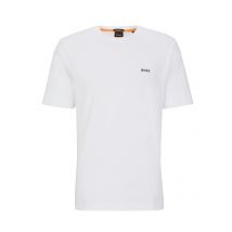 BOSS ORANGE T-Shirt mit rückseitigem Print und gummiertem Label-Schriftzug