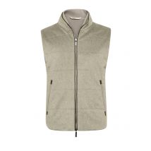 Maurizio Baldassari Softe Weste aus Kaschmir mit Steppmuster und Zip in 48