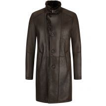 Werner Christ Lammfellmantel Bernd mit kurzem Revers und Riegel in 52