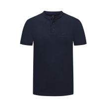 Armani Exchange Piqué-T-Shirt mit Stehkragen und kurzer Knopfleiste