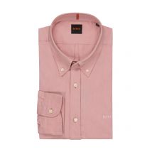 BOSS ORANGE Unifarbenes Hemd mit Button-Down-Kragen, Regular Fit