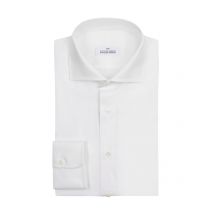 Alessandro Gherardi Unifarbenes Businesshemd in Twill-Qualität in 38