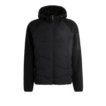 BOSS GREEN Elastische Hybrid-Steppjacke mit gefütterten Fleece-Ärmeln