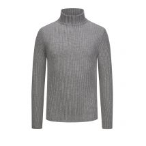 Daniele Fiesoli Softer Merino-Pullover in Rippstrick mit Turtleneck in S