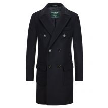 Wellington of Bilmore Zweireihiger Wollmantel mit Kaschmiranteil in 26