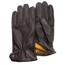 Pearlwood Leichte und gefütterte Lederhandschuhe aus genarbtem Hirschleder in L