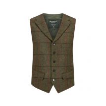Wellington of Bilmore Einreihige Anzugweste Wales aus Harris Tweed mit Reverskragen in 110