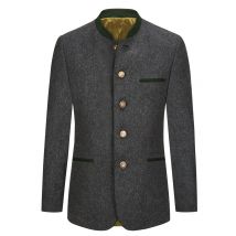 Lodenfrey Traditioneller Janker in Woll-Optik mit Hornknöpfen und Samtkragen in 54