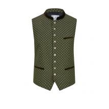 Amsel Trachtenweste in Jacquard-Qualität mit Samt-Details in 102