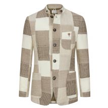 Luis Trenker Trachten-Blazer Lusandro im Patchwork-Design in 56