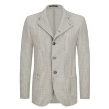 Emporio Armani Strukturierter Strickblazer mit Schurwolle
