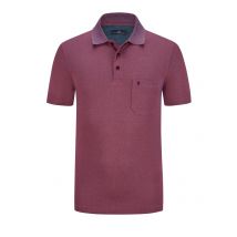 Ragman Weiches Poloshirt mit Netzmuster und Logo-Stickerei