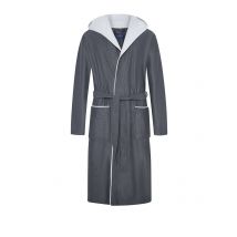 Morgenstern Softer Bademantel aus einem Materialmix mit Struktur in M