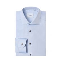 Eton Unifarbenes Twill-Hemd mit Kontrastakzenten, Slim in 38S