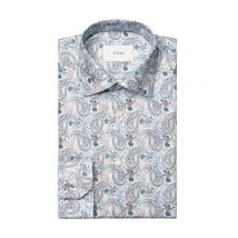 Eton Knitterfreies Hemd mit Paisley-Muster und Lyocell-Anteil, Slim in 39