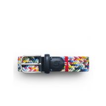 La Boucle Elastischer Flechtgürtel mit Leder-Details im Farbmix in 95-105