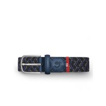 La Boucle Elastischer Flechtgürtel Zürich im Farbmix mit Leder-Details in 95-105