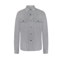 Canali Stretch-Overshirt aus einem Wollmix in 52