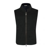 Maurizio Baldassari Softe Weste aus Kaschmir mit Steppmuster und Zip in 50