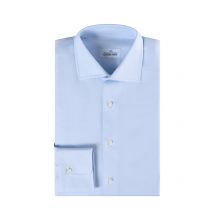 Alessandro Gherardi Unifarbenes Hemd mit Dobby-Webstruktur, Regular Fit in 40